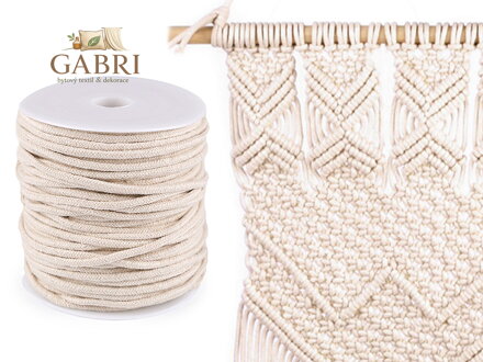 Šňůra na drhání macrame a háčkování / příze Ø4 mm