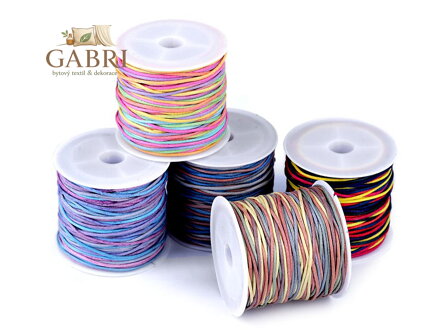Bavlněná šňůra Ø1 mm duhová