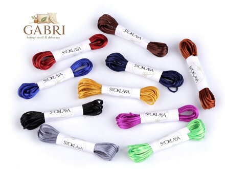 Saténová šňůra Ø1 mm svazek 3 m