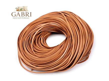 Kožený řemínek plochý šíře 3 mm metráž