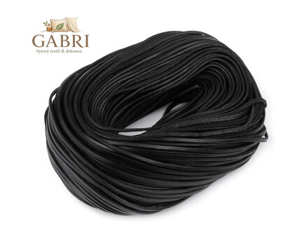 Kožený řemínek plochý šíře 3 mm metráž