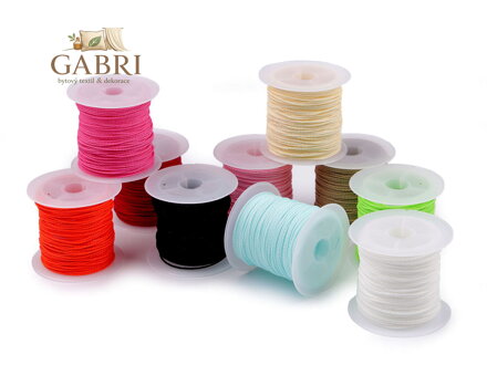 Šnůrka PES kroucená Ø1 mm voskovaná