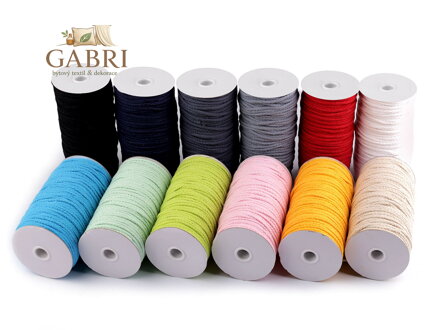 Bavlněná šňůra Ø5 mm splétaná