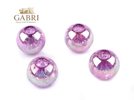 Plastové korálky s AB efektem Ø20 mm