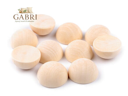 Dřevěné polokoule bez dírek Ø25 mm