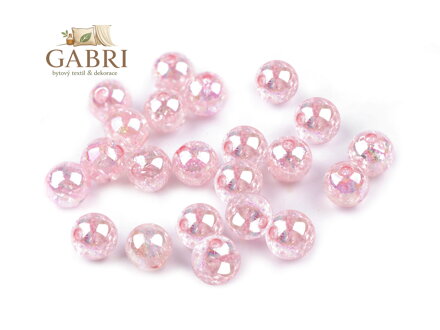 Plastové korálky s AB efektem Ø8 mm