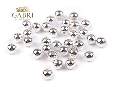 Plastové korálky metalic Ø6 mm