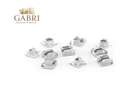 Nažehlovací kamínky hotfix čtvereček rovné broušení 4x4 mm