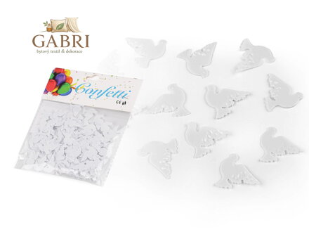 Konfety holubice - na párty, svatbu, oslavu