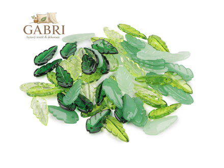 Plastové korálky lístečky