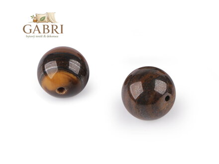 Tygří oko, minerální korálky Ø14 mm