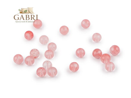 Třešňový křemen syntetický, minerální korálky Ø5 mm