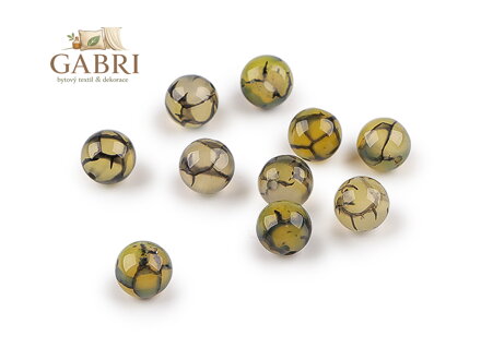 Achát syntetický, minerální korálky Ø8 mm