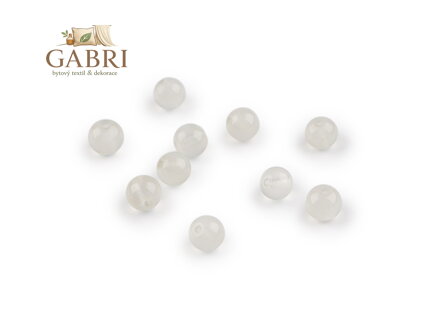 Měsíční kámen syntetický, minerální korálky Ø4 mm