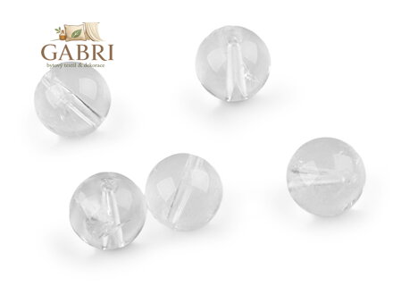 Křišťál, minerální korálky Ø10 mm