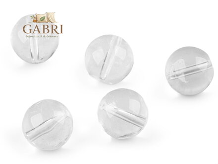 Křišťál, minerální korálky Ø12 mm