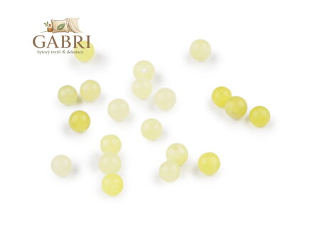 Jadeit syntetický, minerální korálky Ø4; 5 mm