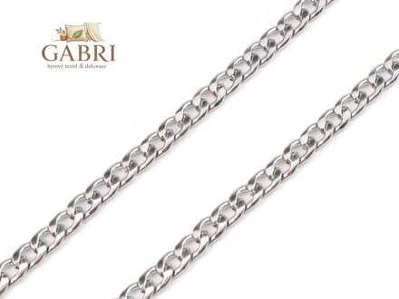 Řetízek plochý z nerezové oceli šíře 5,5 mm, délka 1 m