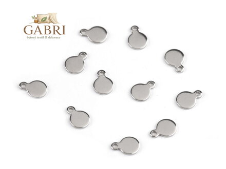 Přívěsek / komponent k výrobě šperků z nerezové oceli se značkou S.steel