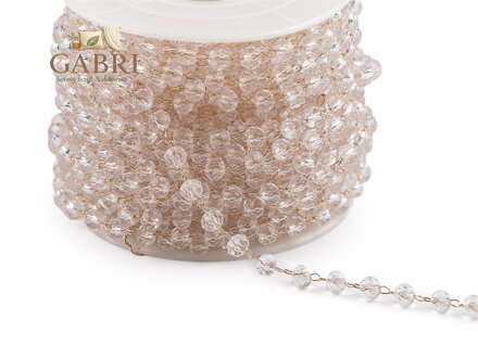 Řetízek s broušenými korálky Ø4 mm metráž