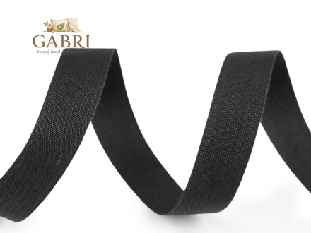 Bavlněná stuha / plátnovka šíře 15 mm jednobarevná