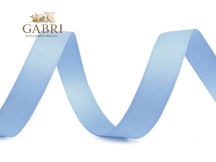 Atlasová hedvábná stuha oboulící šíře 15 mm matná