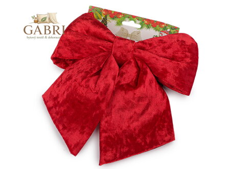 Vánoční mašle sametová 21x24 cm