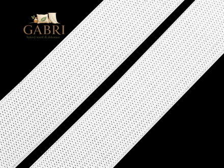 Pruženka hladká šíře 20 mm bílá