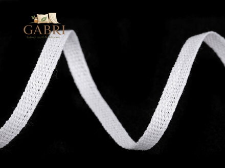 Bavlněná šňůra - pertle šíře 6 mm