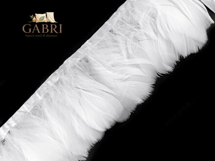 Prýmek - husí peří šíře 9 cm