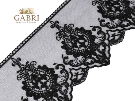 Vyšívaný prýmek na monofilu šíře 15 cm