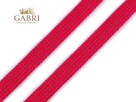 Bavlněná šňůra plochá / dutinka šíře 12 mm
