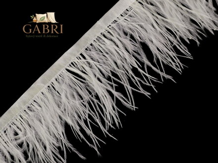 Prýmek - pštrosí peří šíře 11 cm