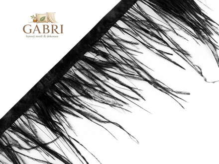 Prýmek - marabu peří šíře 10 cm