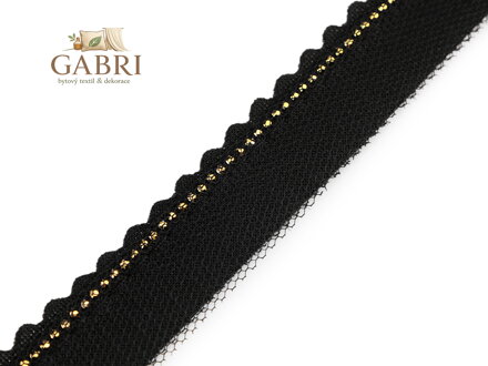 Paspulka všívací s broušenými kamínky a tylem šíře 15; 20 mm