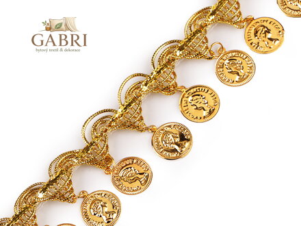 Shakira leonský prýmek s penízky šíře 38 mm