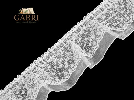 Volánek krajkový dvojitý šíře 40 mm