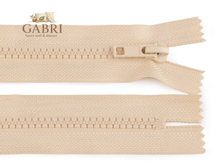 Zip kostěný šíře 5 mm délka 18 cm černý