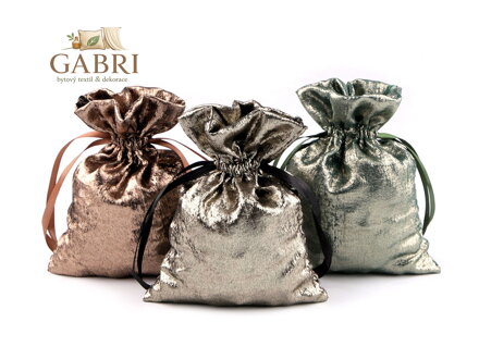Dárkový pytlík s metalickým efektem 13x18 cm