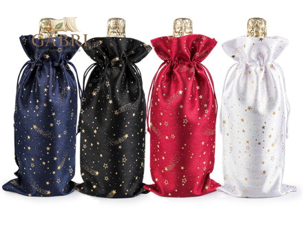 Vánoční dárkový pytlík na láhev 15x33 cm