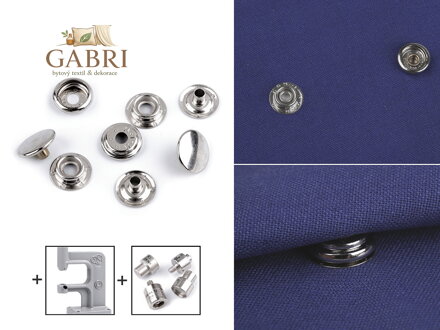 Kovové druky Ø15 mm (AM6) - sypané nikl