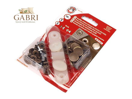 Knoflík stiskací WUK Ø15 mm staromosaz