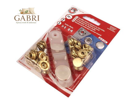 Kovové druky Ø15 mm zlaté