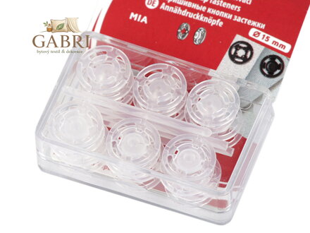 Plastové patentky / stiskací knoflíky Ø7-15 mm