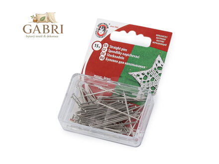 Celokovové špendlíky délka 34 mm mosazné