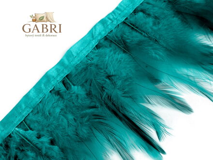 Prýmek - kohoutí peří šíře 12 cm