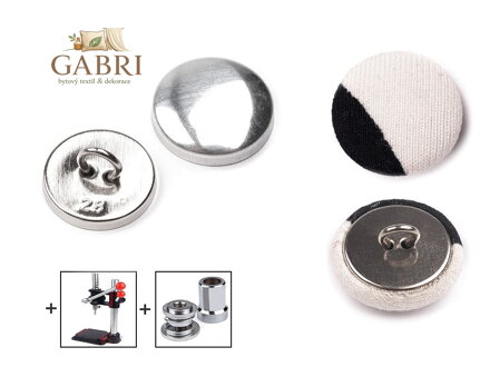 Knoflík na potahování celokovový velikost 28"