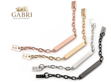 Kovový řetízek / poutko na bundy a kabáty