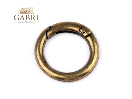 Karabina kulatá na kabelky / kroužek na klíče Ø16 mm