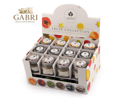 Malá vonná svíčka ve skle s jmenovkou 28 g Fruit, Floral